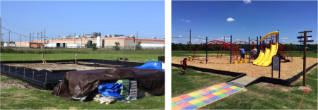 Dallas playground before and after