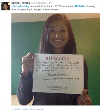 Unselfie Giving Tuesday