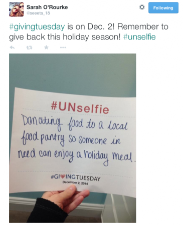 Unselfie Giving Tuesday