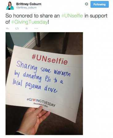 UNselfie Giving Tuesday