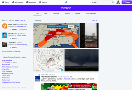 Tornado on Twitter