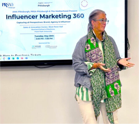 Cooper giving a presentation